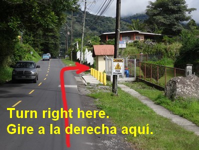 Street directions for Aparthotel Boquete