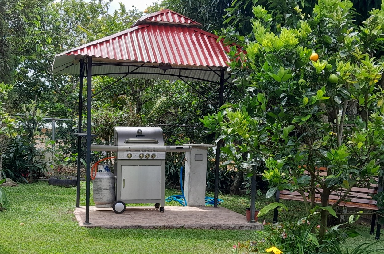 gazebo with barbecue